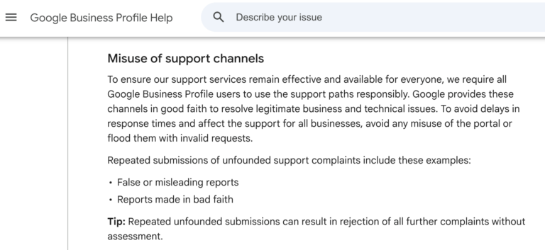 Gbp Misuse Support Channels