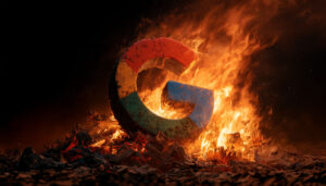 Google Logo Fire