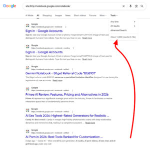 Google Notebook Spam
