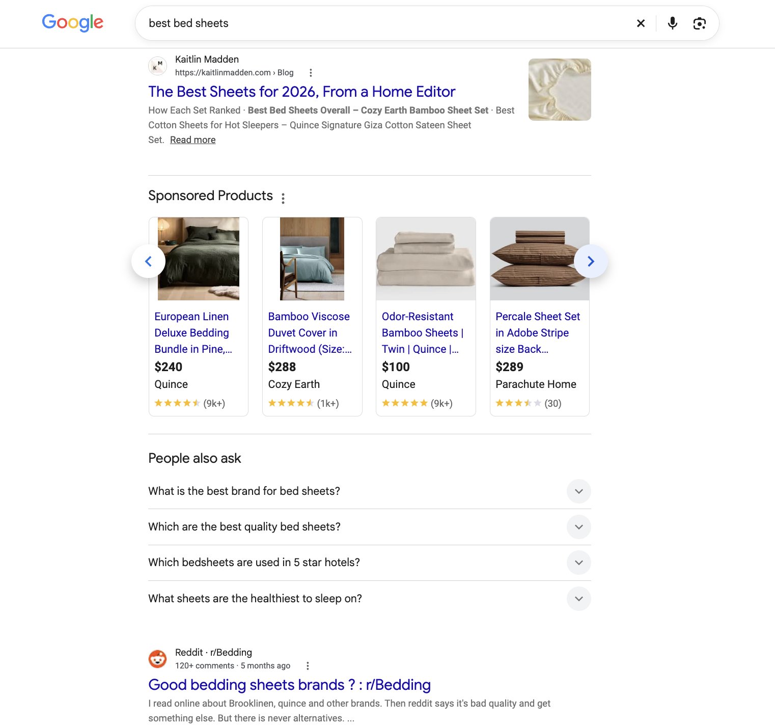 Produits sponsorisés par Google comme le bio