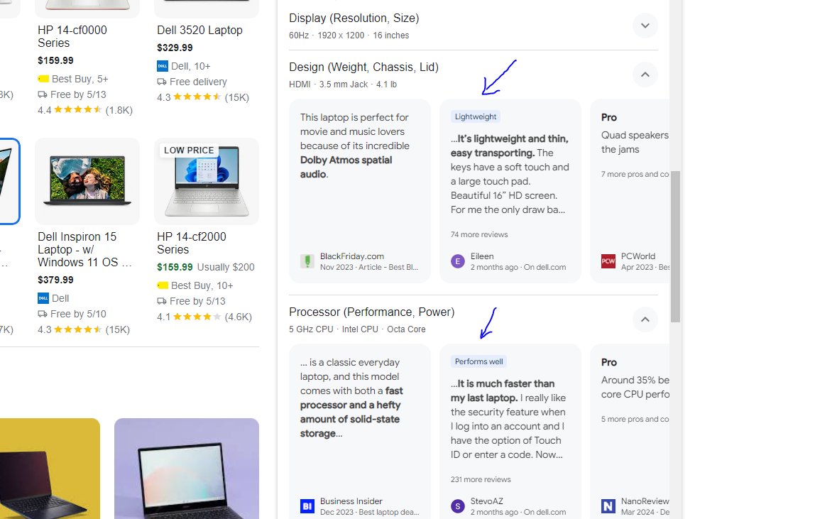 Étiquettes de caractéristiques des produits Bing2