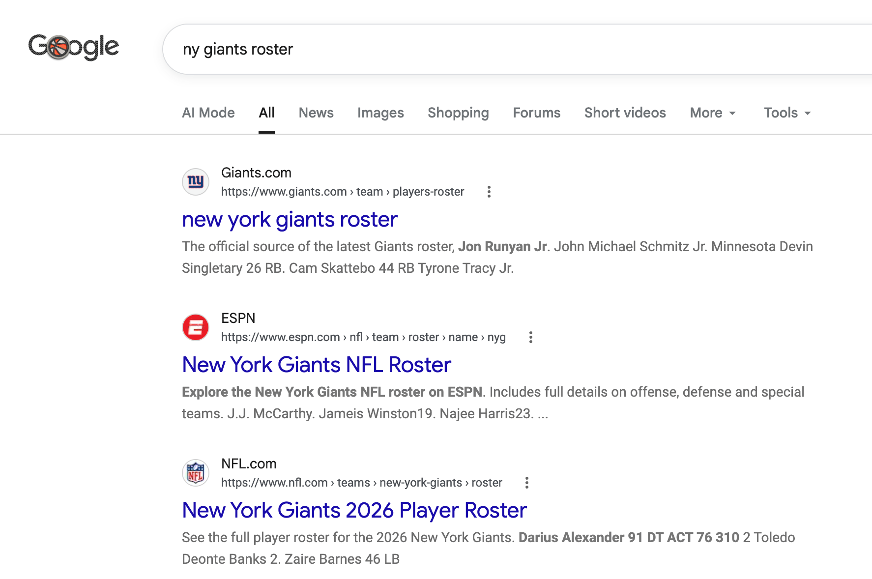 Liste des géants Google No Ai Présentation