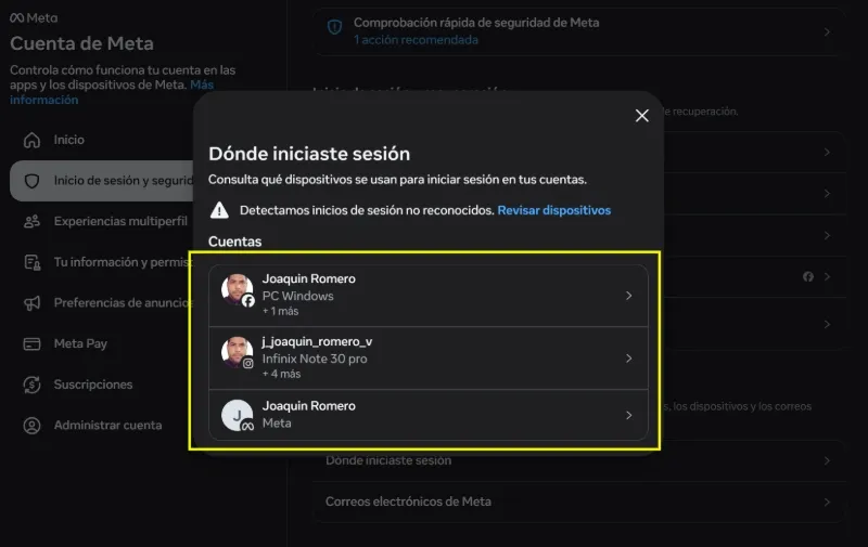 Déconnectez-vous de Facebook sur tous les appareils