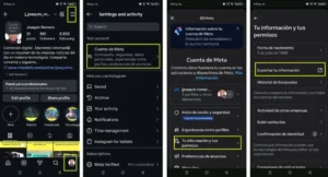 Comment exporter vos informations depuis votre compte Meta sur Instagram