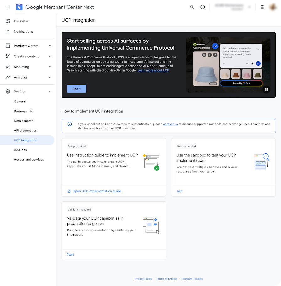 Google Merchant Center Hero