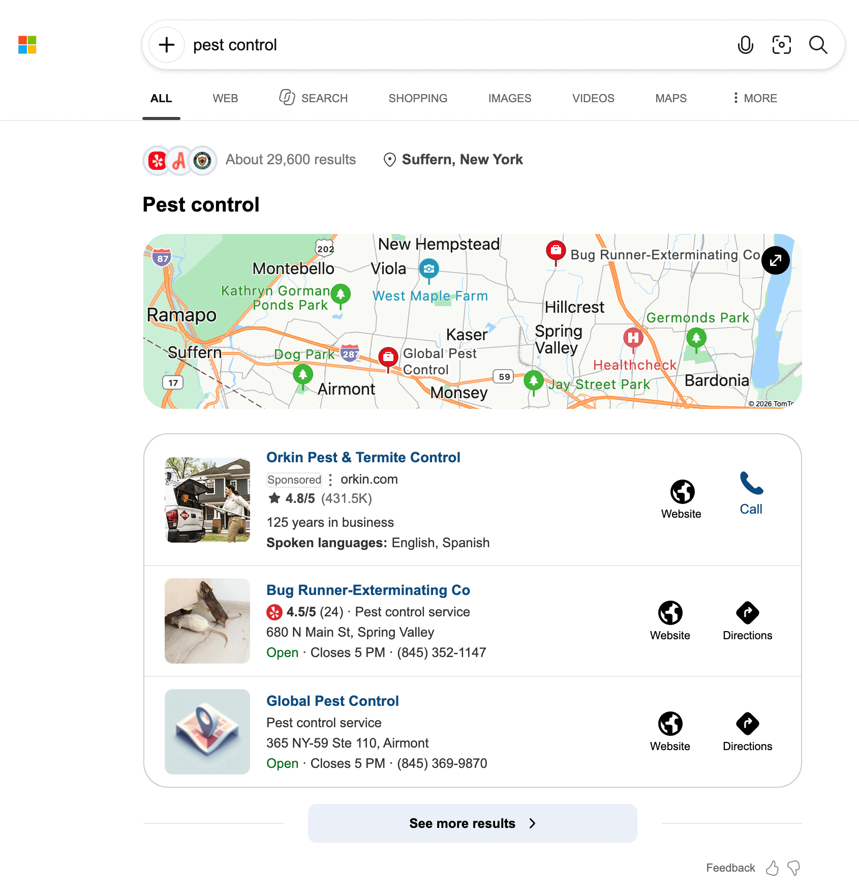 Pack local Bing avec bordures