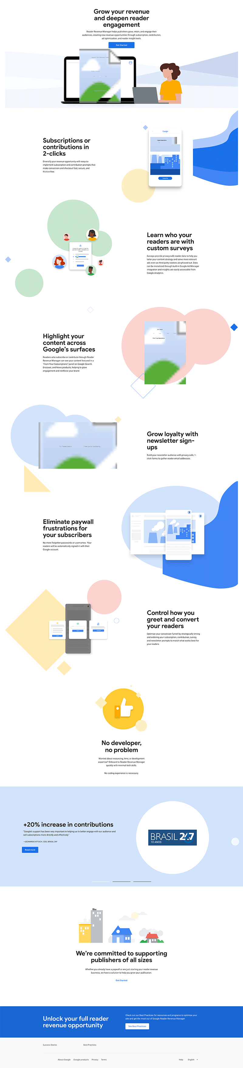 Revenus des lecteurs Google Anciens Petits