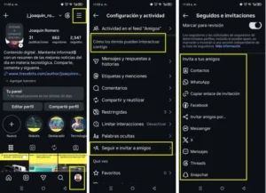Comment envoyer des invitations à me suivre depuis Instagram