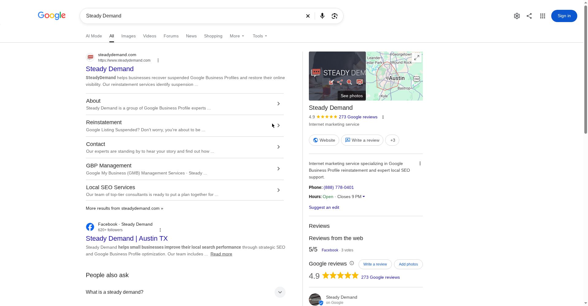 Publications Google inférieures