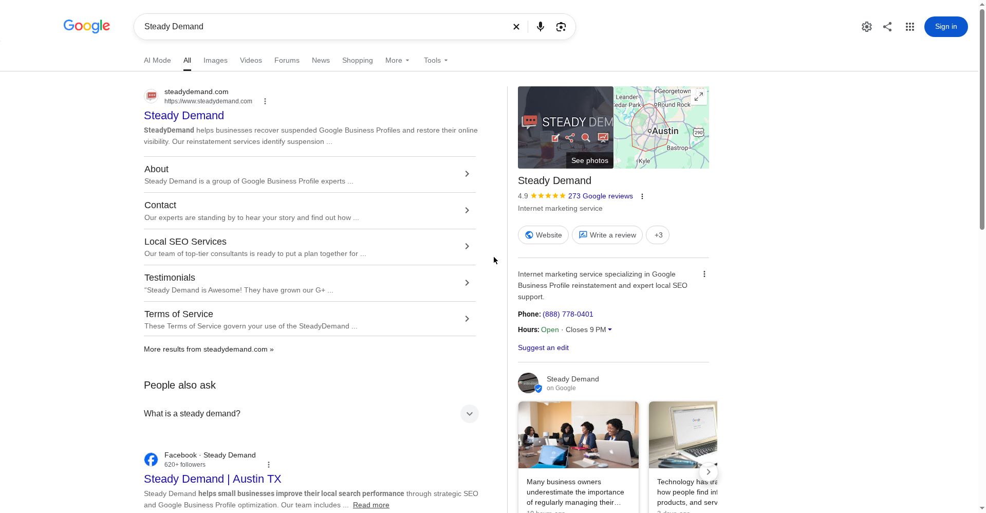 Google publie plus haut