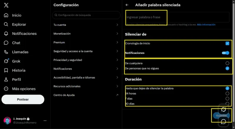Comment désactiver les mots dans X (anciennement Twitter) depuis votre ordinateur