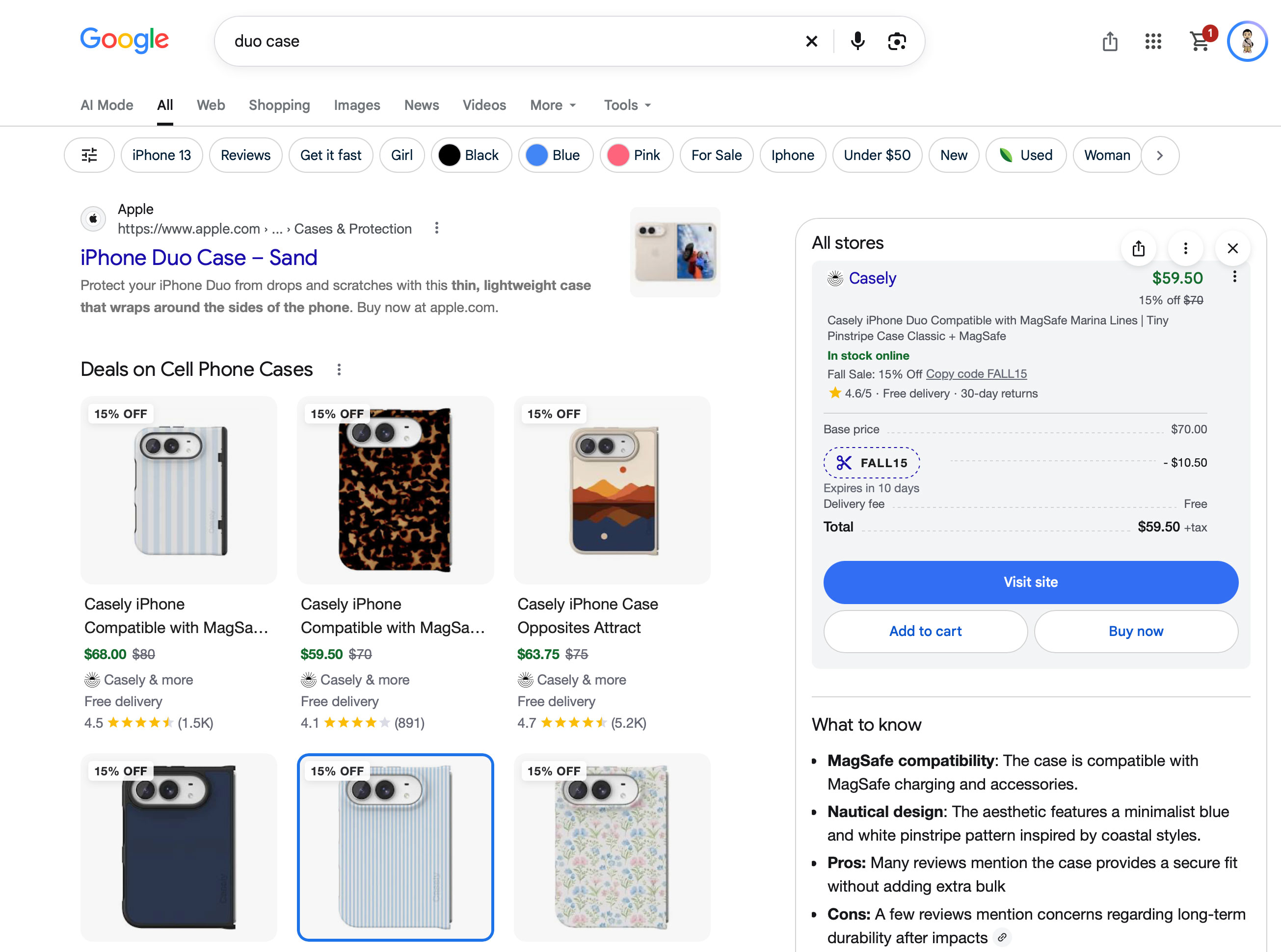 Panier universel Google Ajouter au panier