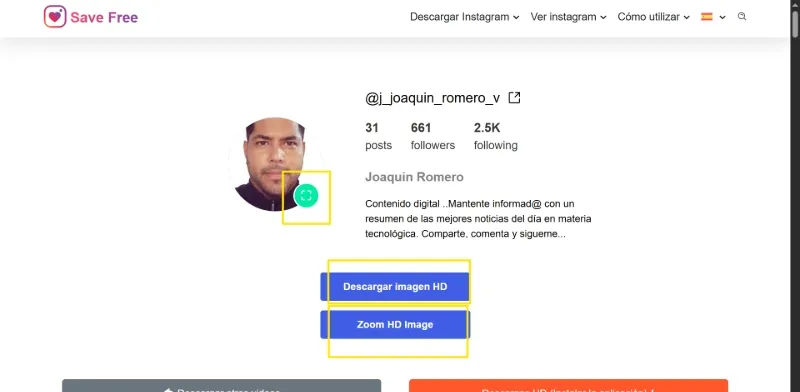 Comment télécharger une photo de profil Instagram en taille réelle à l'aide de Save-Free
