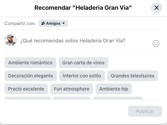 Boîte de recommandation Facebook