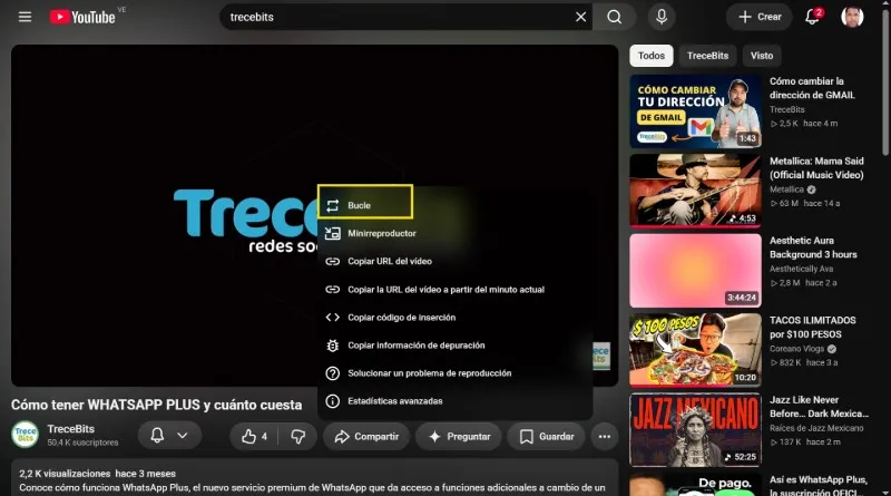 Comment activer la fonction de boucle dans les vidéos YouTube