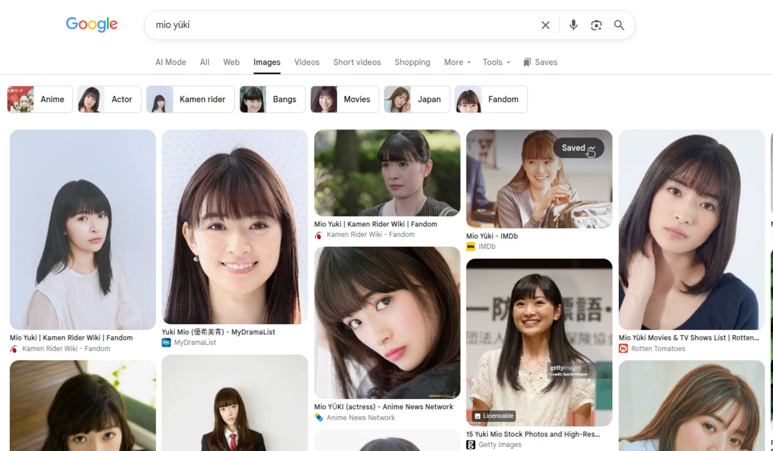 Bouton Enregistrer de la recherche d'images Google Nouveau