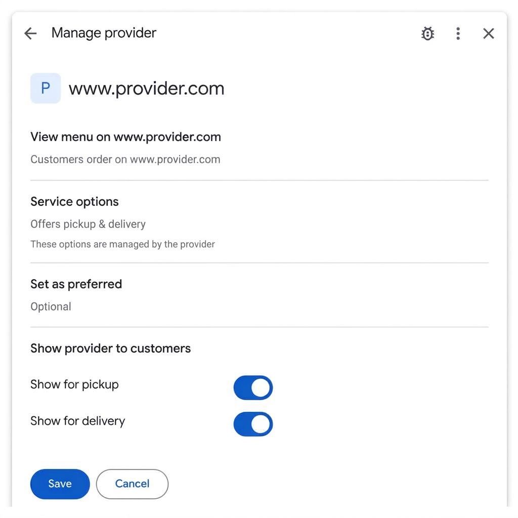 Google Local Maps Food Delivery