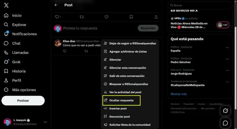 Comment masquer les réponses sur X (anciennement Twitter) sur le Web
