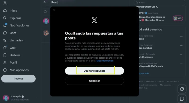 Comment masquer les réponses sur X (anciennement Twitter) sur le Web