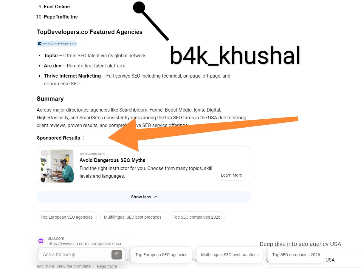 Présentation de Bing Ai avec publicités