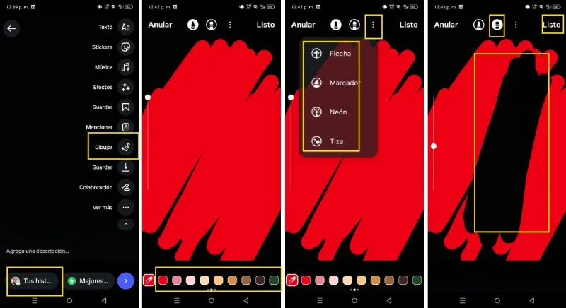 comment changer la couleur de fond des stories sur Instagram