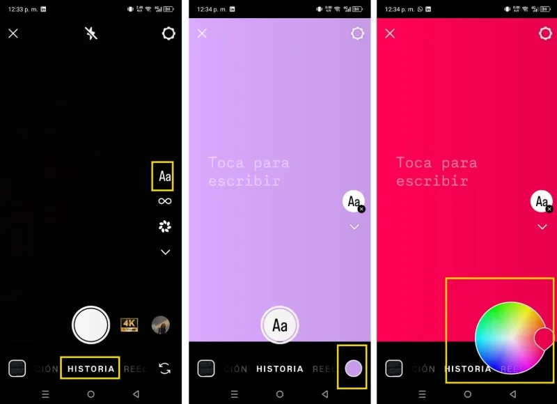 comment changer la couleur de fond des stories sur Instagram