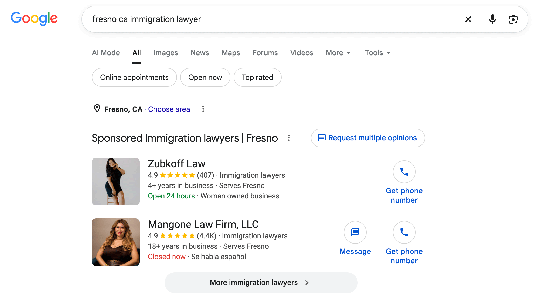 Annonces de service local Google Téléphone masqué
