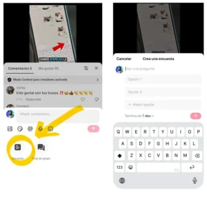 sondage commentaires tiktok