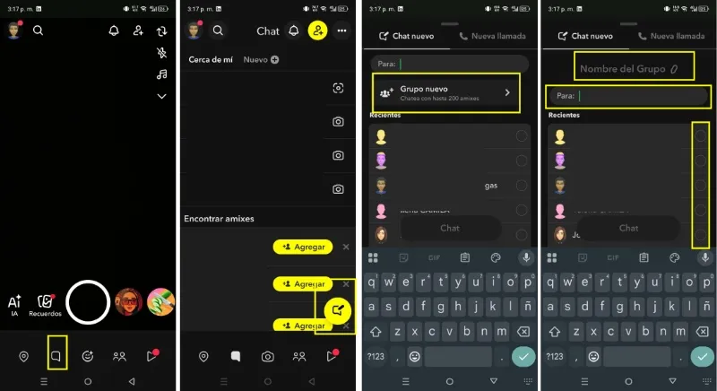 Comment créer et ajouter des membres à un groupe Snapchat