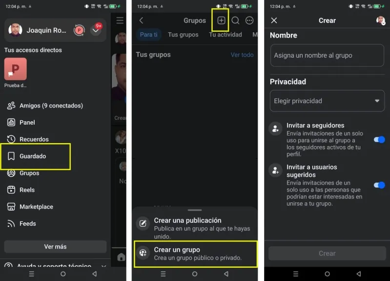 Comment créer des groupes dans l'application Facebook