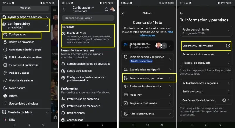 Comment exporter vos données Facebook vers d'autres appareils ou réseaux sociaux