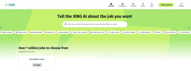 Capture d'écran de Xing 2026