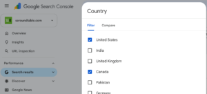 Google Search Console Country Reporting