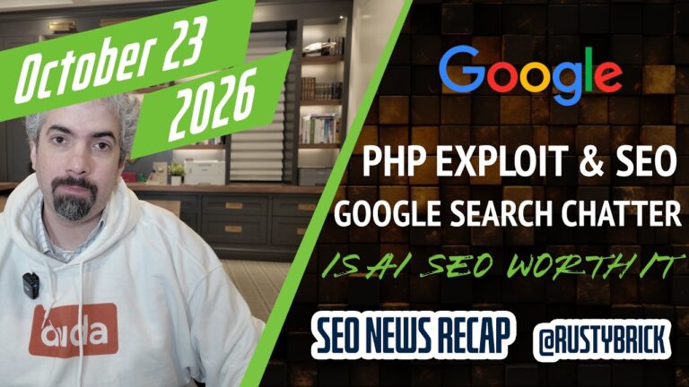 Récapitulatif vidéo Buzz de Search News : Google Search Chatter, PHP Exploit, AI SEO Worthwhile, Google Local, Google Ads, ChatGPT Ads et plus
                

